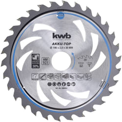 KWB - 586954 Lame de scie circulaire au carbure 190 x 30 x 1.3 mm Nombre de dents: 30 1 pc(s)
