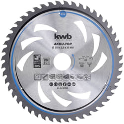 587856 Lame de scie circulaire au carbure 210 x 30 x 1.3 mm Nombre de dents: 48 1 pc(s) - KWB