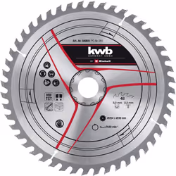 Lame de scie TCT 42 dents, Ø 254 mm, alésage central 30 mm, épaisseur 2,2 mm Pour bois durs, bois tendres, contreplaqués, boi ...