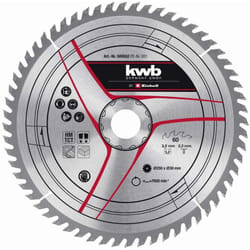 KWB - Lame pour scie sur table diamètre 250x30x3,2 mm, 60 dents