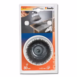 kwb 602430 Roue de fil et brosse en fil d'acier Roue à rayons 7,5 cm