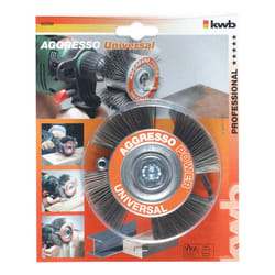 kwb 602500 Roue de fil et brosse en fil d'acier Roue à rayons 11 cm
