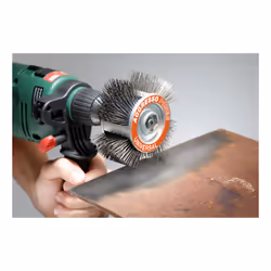 kwb 602500 Roue de fil et brosse en fil d'acier Roue à rayons 11 cm