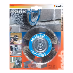 kwb 602600 Roue de fil et brosse en fil d'acier Roue à rayons 11 cm