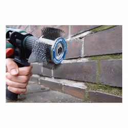 kwb 602600 Roue de fil et brosse en fil d'acier Roue à rayons 11 cm