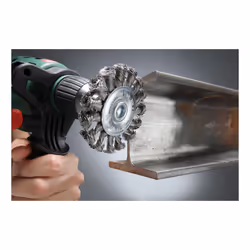kwb 603030 Roue de fil et brosse en fil d'acier Roue à rayons 7 cm