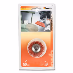 kwb 603230 Roue de fil et brosse en fil d'acier Brosse coupe 5 cm