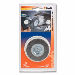 kwb 607310 Roue de fil et brosse en fil d'acier Roue à rayons 7,5 cm