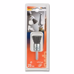 kwb 608030 Roue de fil et brosse en fil d'acier Brosse coupe 2,5 cm