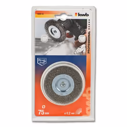 kwb 609830 Roue de fil et brosse en fil d'acier Roue à rayons 7,5 cm