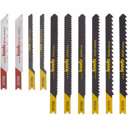 Jeu complet de lames de scie sauteuse pour toutes les scies sauteuses avec support S-30 pour tiges en U / tiges universelles. ...