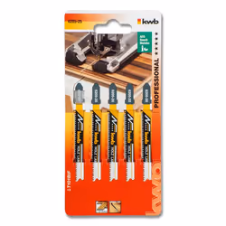 kwb 620525, Lames de scie sauteuse, Bois dur, Plastique, Bois, Bimétal, Orange, Acier inoxydable, 1,7 mm, 8,3 cm