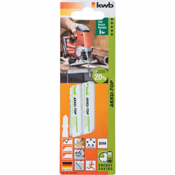 kwb 621520, Lames de scie sauteuse, Métal, Métal non Ferreux, Plastique, Bois, Bimétal, Acier inoxydable, 5,7 cm, 2 mm