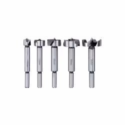 Kwb set 5 forstner bits diffe'rentes tailles 15, 20, 25, 30 et 35 mm pour bois en acier by Einhell