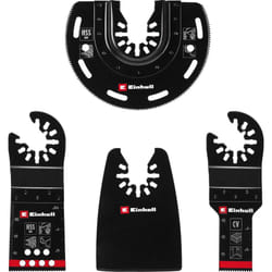 Set de 4 Accessoires universels pour outils multifonctions (lame de scie plongeante bim, lame de scie semi-circulaire bim, lame de scie plongeante