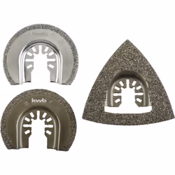 kwb Kit de réparation de carrelages, Jeu de lames, Béton, pierre, Bois, Carbone, 3 pièce(s), Blister