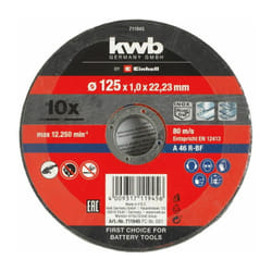 KWB - Lot de 10 disques à tronçonner 125mm