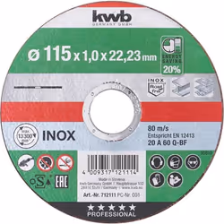 kwb 712115 Disque à tronçonner 1 pièce 150 mm 22.23 mm 1 pc(s)