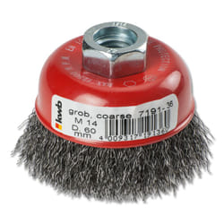 kwb 719136 Roue de fil et brosse en fil d'acier Brosse coupe 6 cm