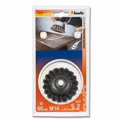 kwb 719206 Roue de fil et brosse en fil d'acier Brosse coupe 6,6 cm