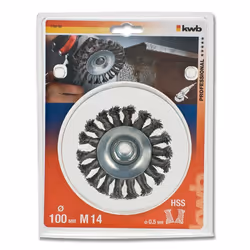 kwb 719330 Roue de fil et brosse en fil d'acier Roue à rayons 10 cm