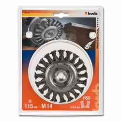 kwb 719730 Roue de fil et brosse en fil d'acier Roue à rayons 11,5 cm