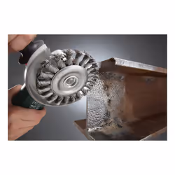 kwb 719730 Roue de fil et brosse en fil d'acier Roue à rayons 11,5 cm