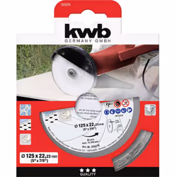 Informations techniques Dimension produit, Ø : 125 mm compatibilité du matériau : Carrelage, Céramique Ø de perçage : 22.23 m ...