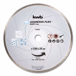 kwb 725840, Disque de coupe, Céramique dure, Marbre, Carrelage, Toutes marques, 2,2 cm, 23 cm, 5 mm