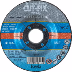 kwb CUT-FIX, Disque abrasif, Métal, 2,2 cm, 11,5 cm, 6 mm, 80 m/s
