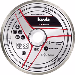 Disque de coupe diamant pour coupe-carrelage Pour une vitesse de rotation maximal de 8 500 tours par minute Épaisseur : 6 mm ...