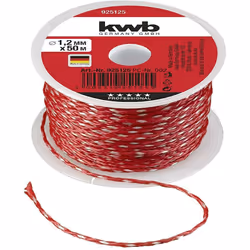 enquête Cordon de construction de 50 m x 1, 2 mm de couleur rouge. Cordon de maçonnerie en nylon tressé. ; Idéal comme corde  ...