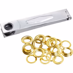 Informations techniques Contenu: 1 pc(s) Type de produit: Pince à oeillets Fer à oeillets, chromé Avec 12 oeillets, auto-perf ...