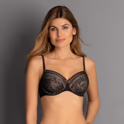 Anita Fleur, Noir, Avec armature, Monochromatique, Femelle, Dos, H
