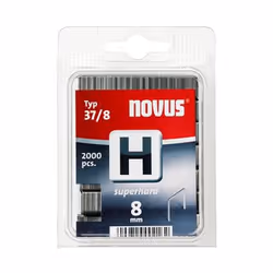 Novus H Typ 37/8 superhart, Pack d'agrafes, 0,75 mm, Fixation, 2000 agrafes, H 37/8, Acier inoxydable