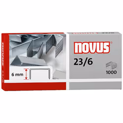 Novus 042-0039, Pack d'agrafes, 6 mm, Fixation, 1000 agrafes, Acier inoxydable, 30 feuilles
