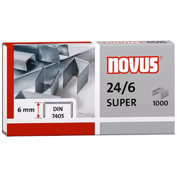 Novus 040-0026, Pack d'agrafes, 6 mm, Fixation, 1000 agrafes, Acier, Acier inoxydable