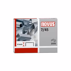 Novus 042-0501, Pack d'agrafes, 7/45, 4 mm, Fixation, 2000 agrafes, 15 feuilles
