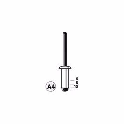 Conditionnement : 30 pc(s) Dimensions produit, diam. : 4 mm Dimensions produit, longueur : 8 mm Filetage : 4 mm Matériau : Al ...