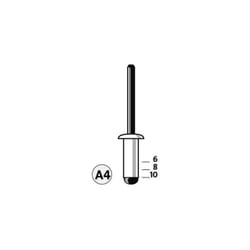 Rivet aveugles alu 4 x 8 mm (30 pces) Novus 045-0024