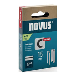 Novus - Agrafe à dos étroit c type 4 largeur 6 mm longueur du poteau 15 mm largeur de fil 1,1 mm