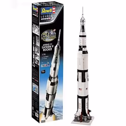 Revell APOLLO 11 "SATURN V" FUSÉE, Modèle réduit de fusée, Kit de montage, 1:96, Apollo 11 Saturn V Rocket, Apollo, 183 pièce ...