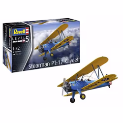 Revell Stearman PT-17 Kaydet, Modèle réduit d’aéronef à aile fixe, Kit de montage, 1:32, Stearman PT-17 Kaydet, unisexe, Plas ...
