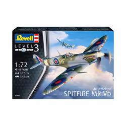 Revell Supermarine Spitfire Mk.Vb, Modèle réduit d’aéronef à aile fixe, Kit de montage, 1:72, Spitfire Mk.Vb, Mâle, Second Wo ...