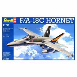 Revell F/A-18c Hornet, Modèle réduit d’aéronef à aile fixe, Kit de montage, 1:72, McDonnell Douglas F/A-18 Hornet, unisexe, P ...