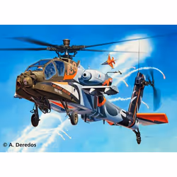 Revell AH-64D Apache "100-Military Avia, Modèle réduit de giravion, Kit de montage, 1:48, Plastique, Pro, 136 pièce(s)