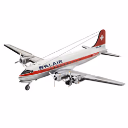 Revell DC-4 Balair / Iceland Airways, Modèle réduit d’aéronef à aile fixe, Kit de montage, 1:72, DC-4 Balair, unisexe, Plasti ...