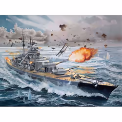 Revell Bismarck Modèle réduit de navire militaire Kit de montage 1:350