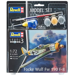 Coffret Maquette Avion Focke Wulf Fw190 F-8 - 1/72 - Revell 63898 - Plastique - Adulte - Mixte