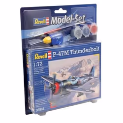 Revell Modelst P-47m Thunderbolt, Modèle réduit d’aéronef à aile fixe, Kit de montage, 1:72, Republic P-47 Thunderbolt, Plast ...